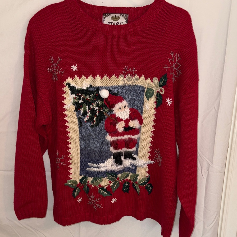Tiara Red Knit Sweater